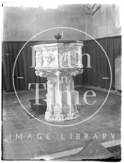 Font, Northleach Church, Gloucestershire c.1930