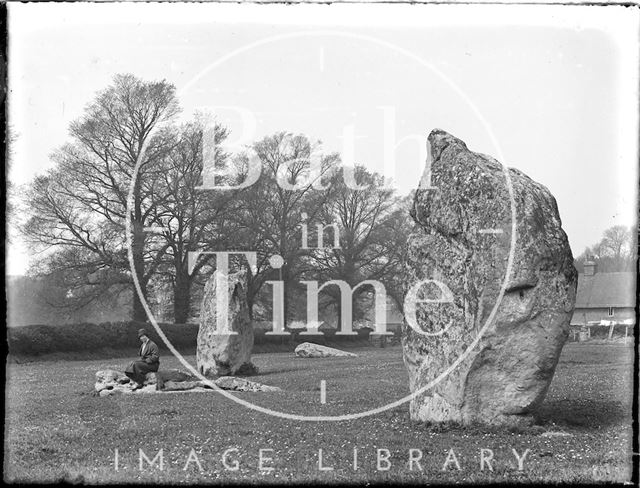 The standing stones at Avebury, Wiltshire, 1926