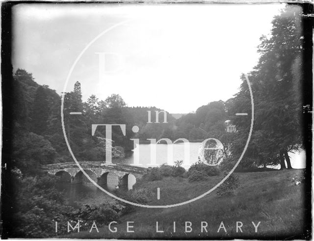 The bridge at Stourhead, Stourton, Wiltshire c.1920