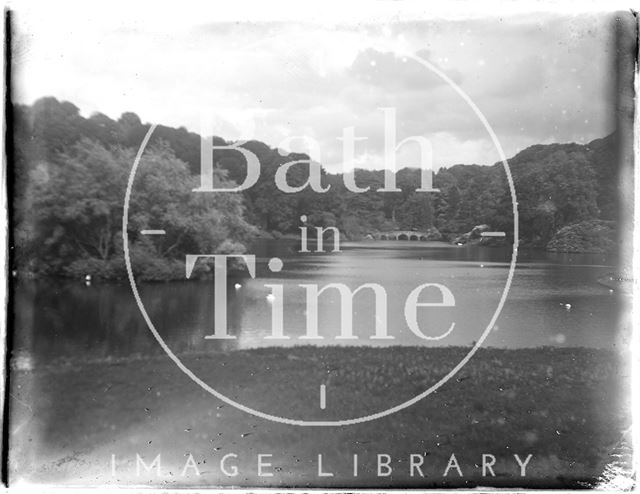 The lake at Stourhead, Stourton, Wiltshire c.1920