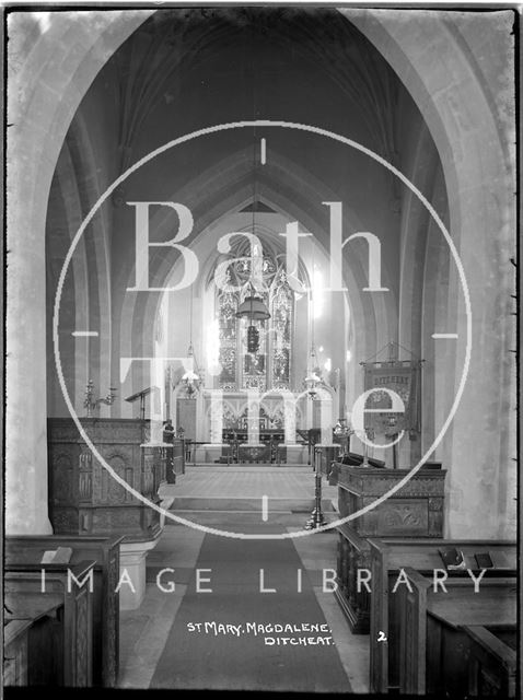 Interior of St. Mary Magdalene Church, Ditcheat near Shepton Mallet, Somerset No. 2 c.1936