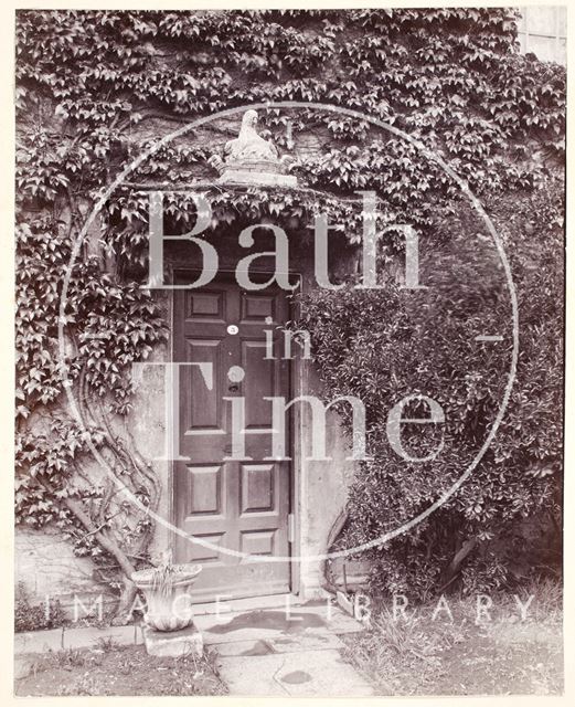 Front door of Henry Fielding's house, Fielding's Lodge, 4, Fielding's Terrace, Lower Bristol Road, West Twerton, Bath c.1895