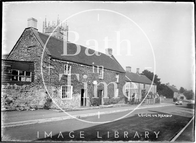 Street scene, Leigh-on-Mendip, Somerset 1935