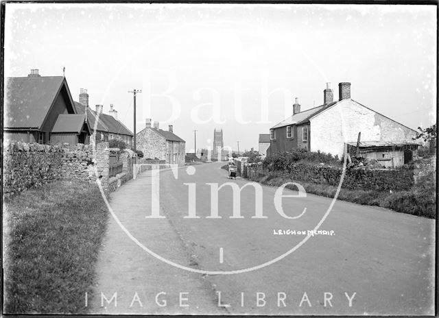 Street scene, Leigh-on-Mendip, Somerset 1935