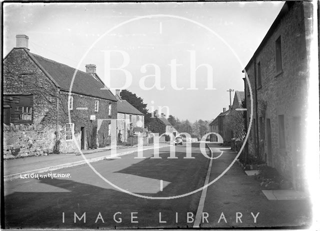 Street scene, Leigh-on-Mendip, Somerset 1935