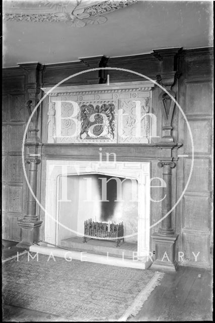 Fireplace, thought to be inside Gournay Court, West Harptree, Somerset c.1930