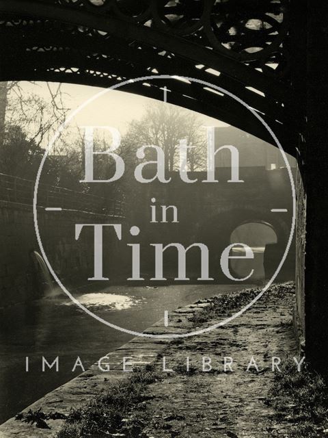 View under the bridge of the Kennet and Avon Canal, Sydney Gardens, Bath 1953