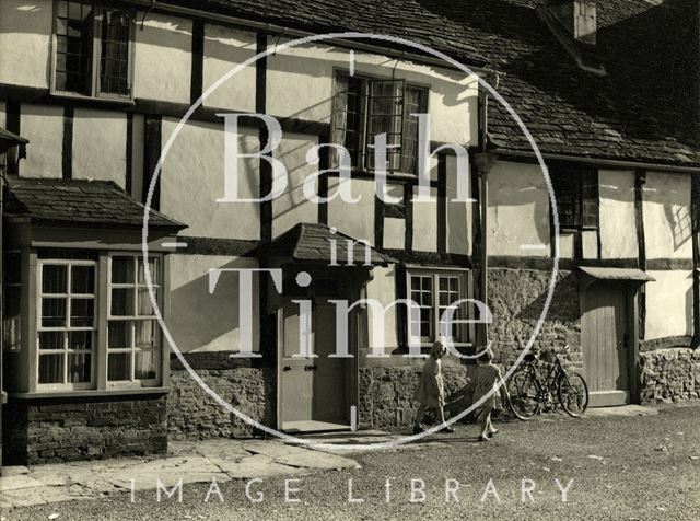 Two girls in Lacock, Wiltshire 1950s