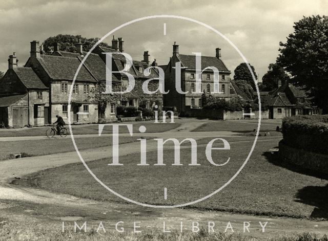 The village green at Biddestone, Wiltshire 1950s