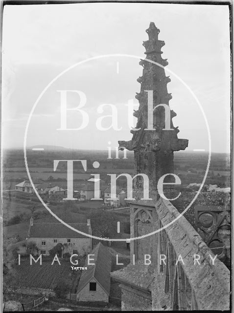 View form the tower of the Church of St. Mary, Yatton, Somerset c.1922