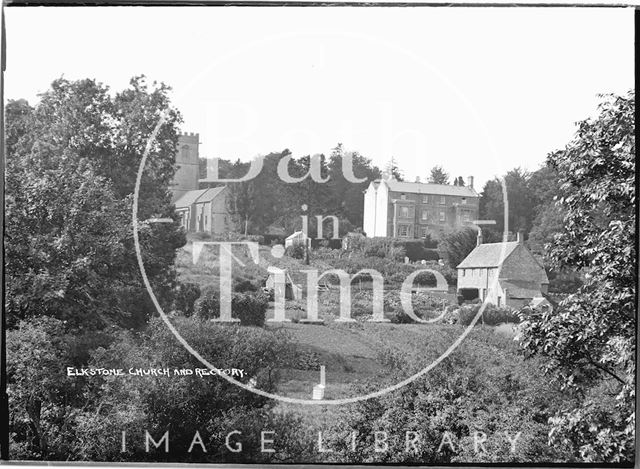 St. John the Evangelist Church and rectory, Elkstone, Gloucestershire c.1934