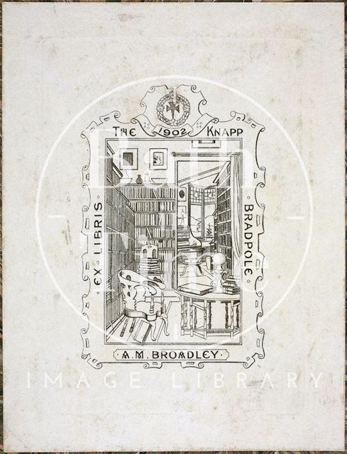 Bookplate for A.M. Broadley c.1902