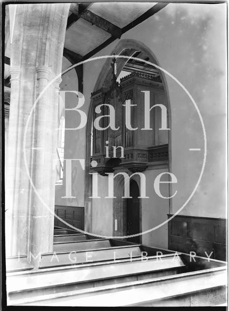 Interior of Church of St. Peter and St. Paul, Mulchelney near Langport, Somerset c.1930