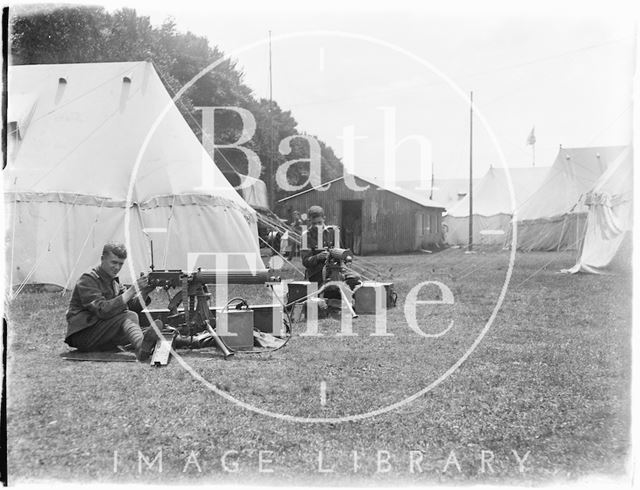 Junior machine gunners, Camp Officers Training Camp, Tidworth, Wiltshire 1927