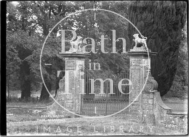 Entrance gates to Hazelgrove near Sparkford, Somerset c.1930