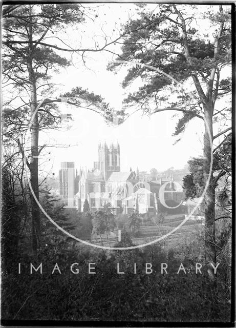 View of Wells Cathedral from Tor Hill, Somerset c.1930