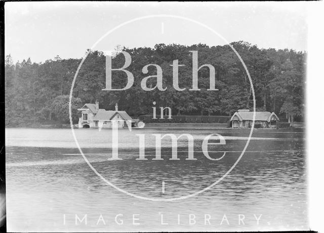 View across the lake at Shearwater near Longleat, Wiltshire c.1930