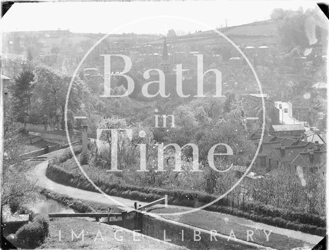 View of Kennet and Avon Canal from Sydney Buildings, Bath c.1920