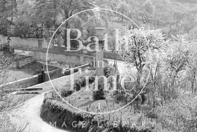 Chimney on the Kennet and Avon Canal from Sydney Buildings, Bath c.1920?