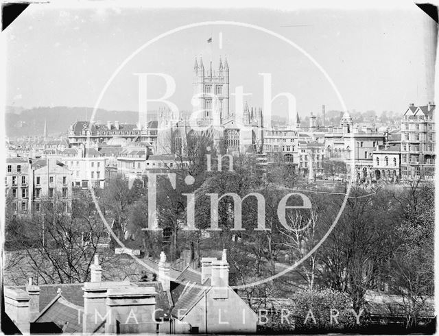 View of Bath Abbey, the Grand Pump Room and Empire Hotels c.1910