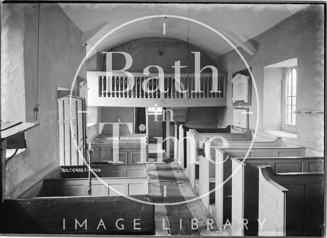 Interior of St. Andrew's Old Church, Holcombe, Somerset 1938