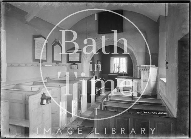 Interior of St. Andrew's Old Church, Holcombe, Somerset 1938