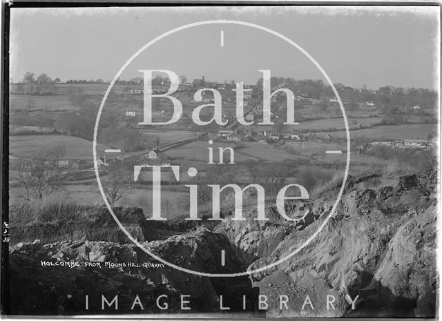 Holcombe from Moons Hill Quarry, Somerset 1938