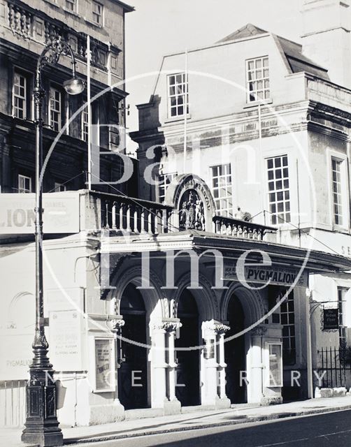 The entrance to the Theatre Royal, Sawclose, Bath c.1973