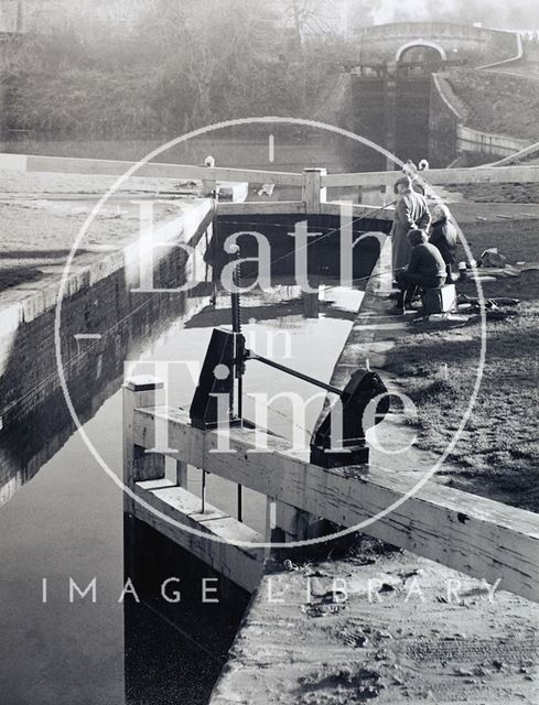 Fishing on the Kennet and Avon Canal, Bath c.1973