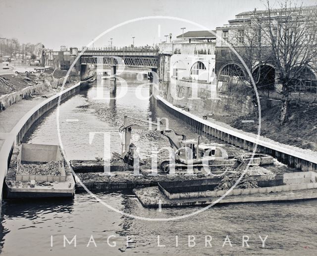 River improvements opposite Claverton Street, Bath c.1965