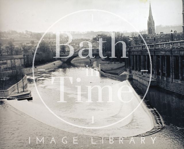 Pulteney Weir, taken from Pulteney Bridge, Bath c.1973