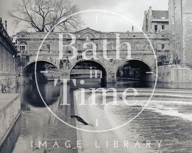 Pulteney Bridge and weir, Bath c.1973