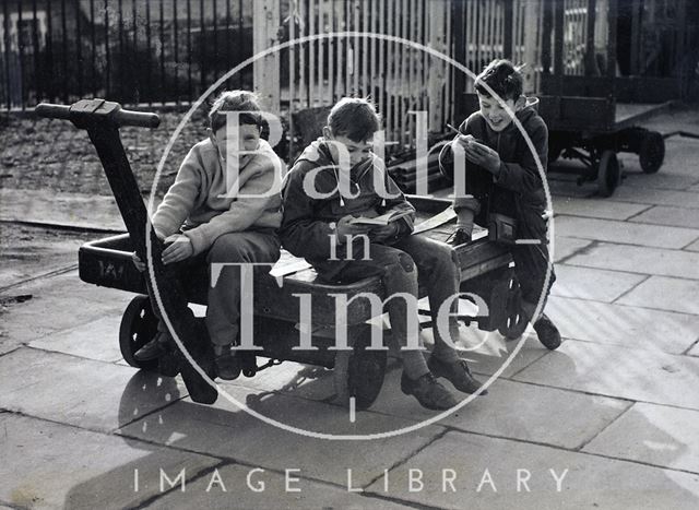 Young trainspotters at Bath Spa Station c.1960