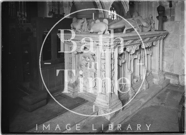 Alter tomb of Edward, sixth Lord Stourton, Church of St. Peter, Stourton, Wiltshire c.1930