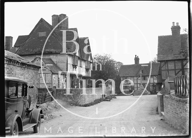 Memorial and timber framed houses, East Hagbourne, Oxfordshire c.1930