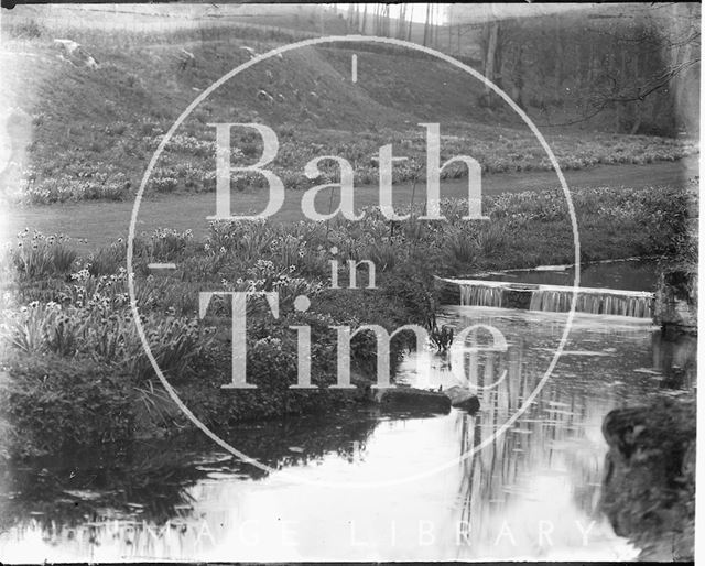 An unidentified river scene, thought to be Wantage, Oxfordshire c.1930