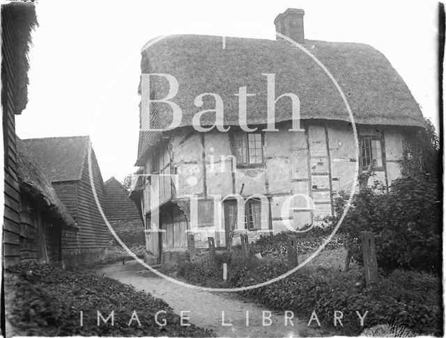 An unidentified timber framed house, thought to be Wantage, Oxfordshire c.1930