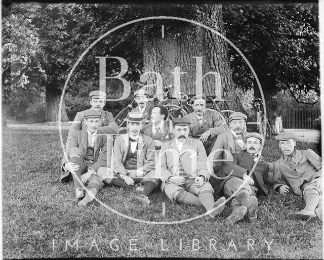 Group portrait on a cycling trip c.1900