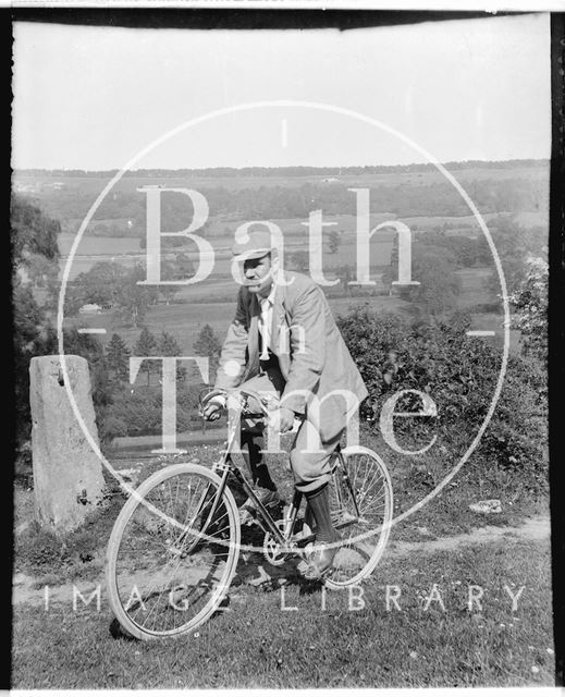 Posing on a cycling trip, probably at Dry Arch, Bathampton c.1900