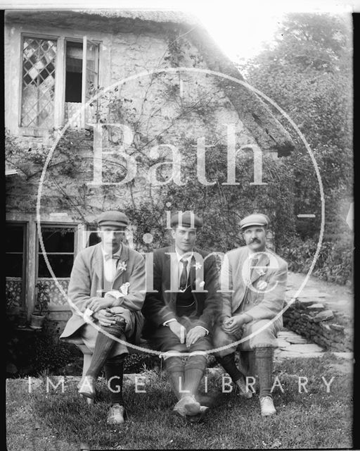 Posing on a cycling trip c.1900