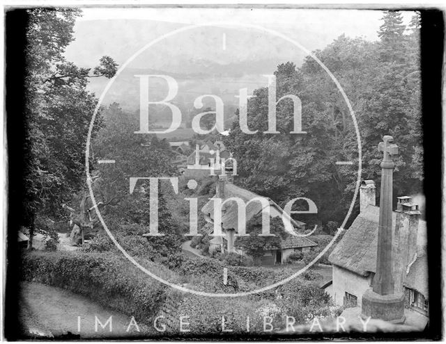 Exmoor view with cottages near Minehead, Somerset 1931