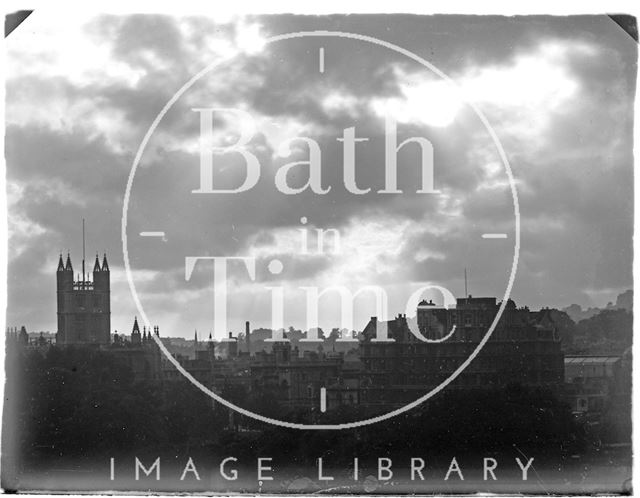 View of Bath Abbey from Sydney Buildings c.1950