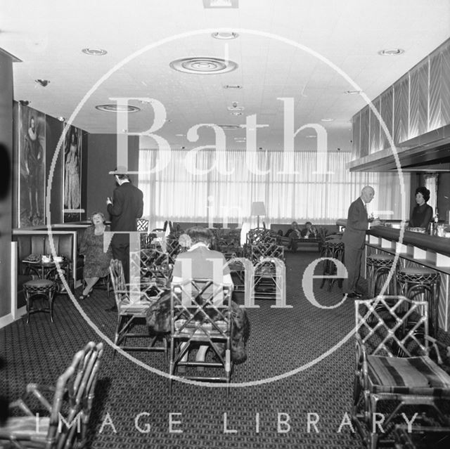 The bar at the newly completed Beaufort (Hilton) Hotel, Walcot Street, Bath 1973