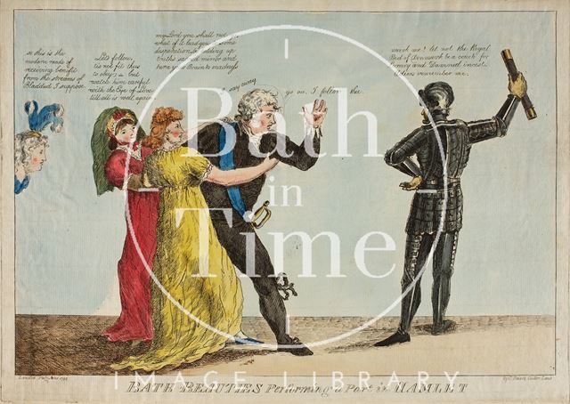 Bath Beauties Performing a Part in Hamlet 1799