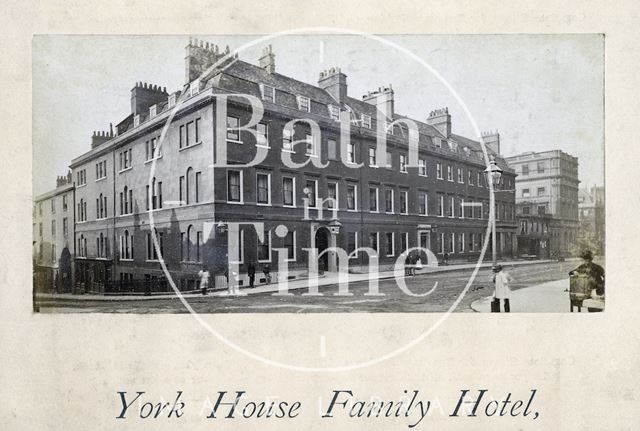 The York House Hotel, York Buildings, Bath c.1870