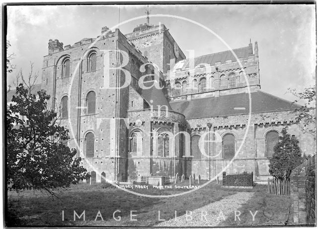 Romsey Abbey from the southeast, Hampshire c.1935