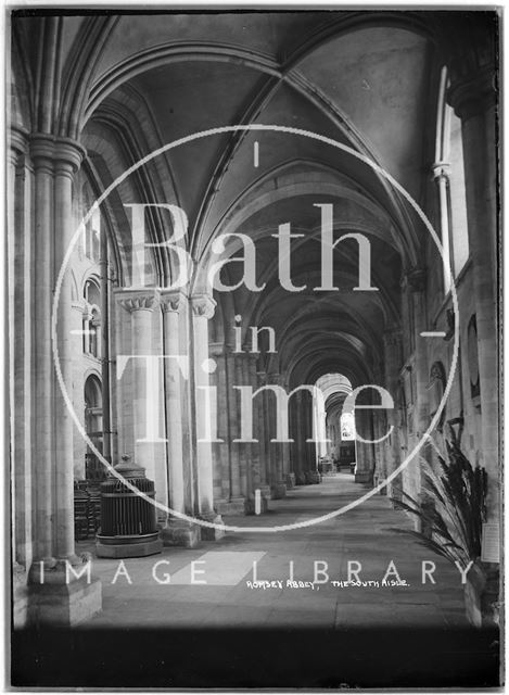 Interior of Romsey Abbey, Hampshire c.1935