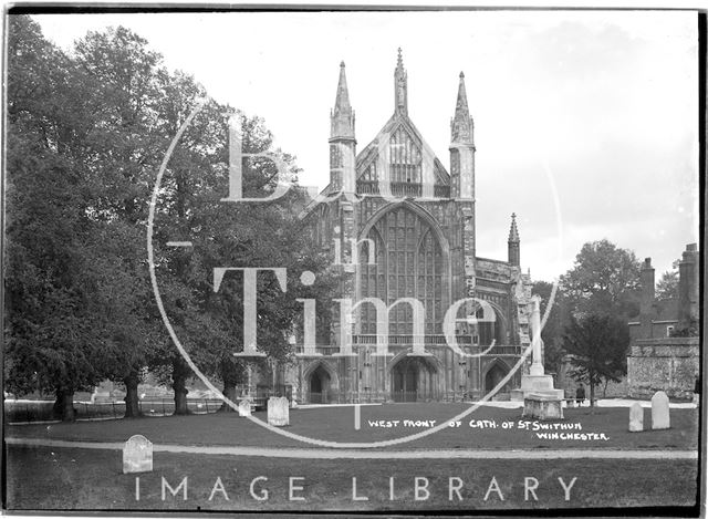 West front of Winchester Cathedral, Winchester, Hampshire c.1930