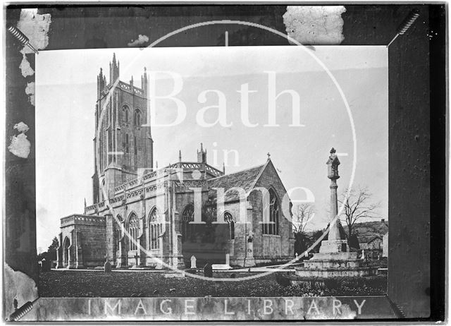 A photograph of a photograph of Wrington Church, Somerset c.1930?