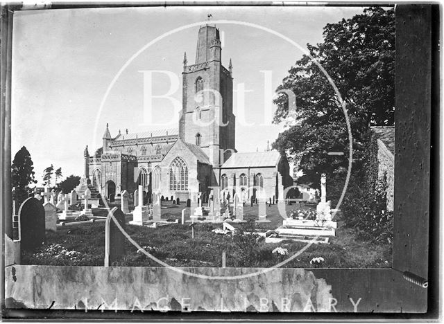 A photograph of a photograph of Yatton Church, Somerset c.1900?